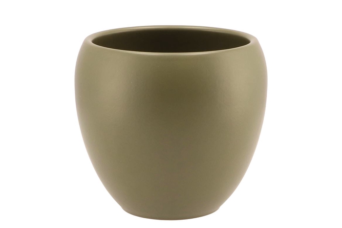 Vinci Army Green Flower Pot 17x15cm