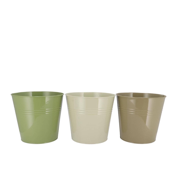 <h4>Zinc Summer Green Mix Bucket Basic Ass 22x20x16cm</h4>