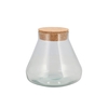 Glass Milk Bottle Roca Clear Cork 17x17cm