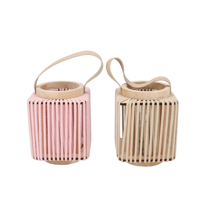 <h4>Cruz Pink White Lantern Square Ass 13x16x20cm</h4>