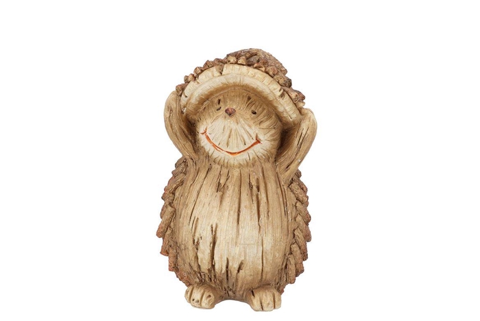 <h4>Wonderland Brown Hedgehog Happy 12x12x20cm</h4>