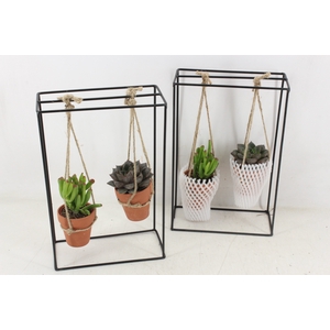 arr2 PL - Ijzer frame terra pot hang x2