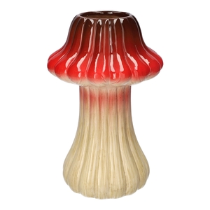 Vase Toadstool1 lines d8\\18xh28.5 red