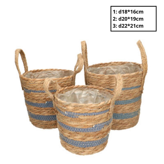<h4>Basket sets Zola pot S/3 d22*21cm</h4>