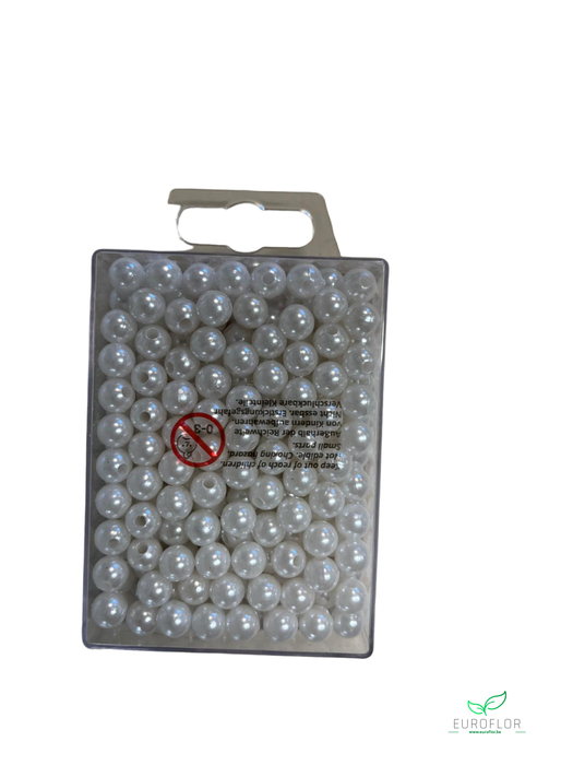 PARELS WIT 8MM 250ST