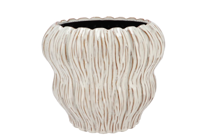 Lima White Pot Bubble 23x23x19cm Nm