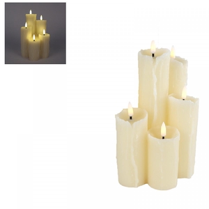 Promo LED Candle set d12.5*19.5cm