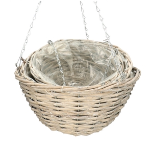 Basket sets Noble hanging pot S/3 d35*15cm