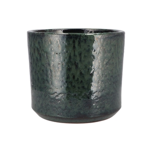 Javea Cilinder Pot Glazed Green 26x23cm