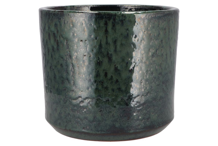 <h4>Javea Cilinder Pot Glazed Green 26x23cm</h4>