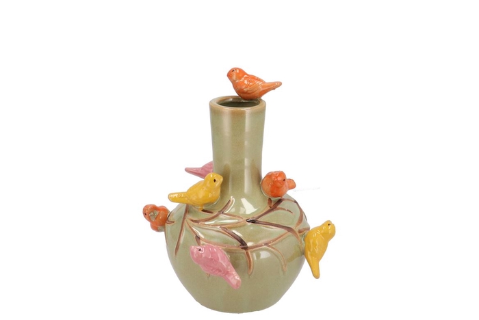 <h4>Bird Vase Pistache Tube 16x17cm Nm</h4>