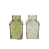 Mille Green Vase House 13x13x22cm