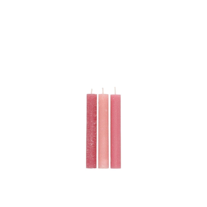 <h4>Candle Frosty Taper Sweets Pink Mix 2x15cm</h4>