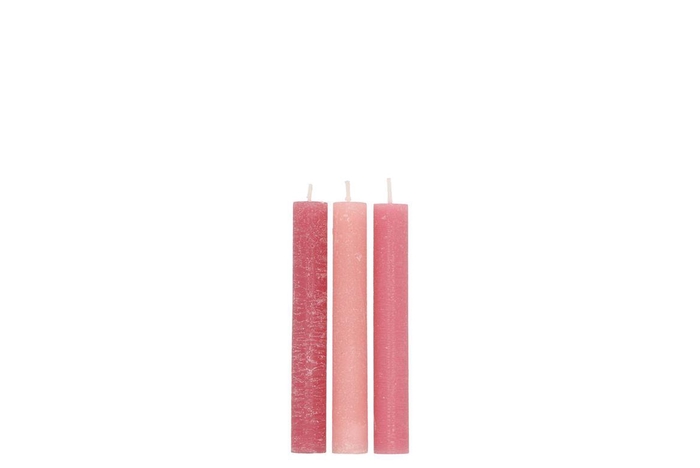 Candle Frosty Taper Sweets Pink Mix 2x15cm