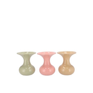 Mia Dreamy Pastel Mix Vase Trumpet Ass 12x12x16cm