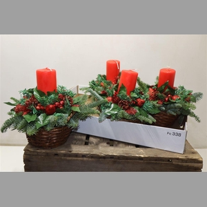 Arr Kerst In Rieten Mand Red