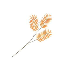 Silk Palm Leaf Orange 87cm Nm