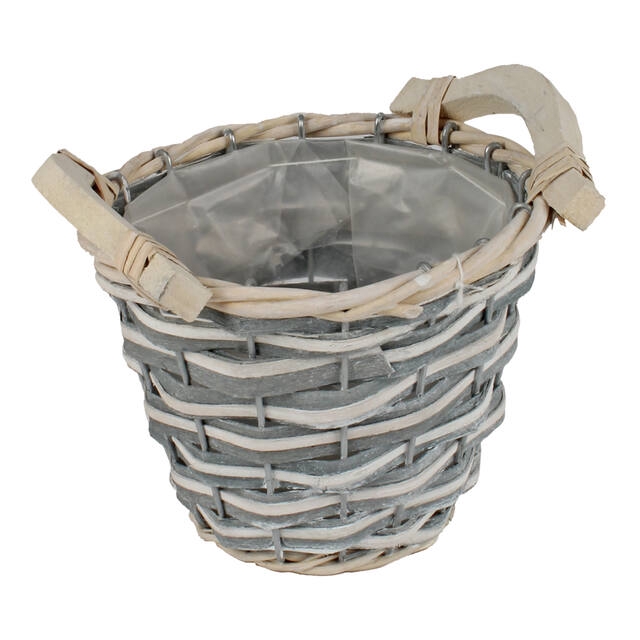 <h4>Basket Baku chipwood 16xH13cm grey</h4>