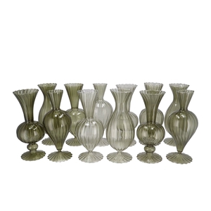 Sunny Summer Green Mix Glass Vase Ass 12x12x28cm