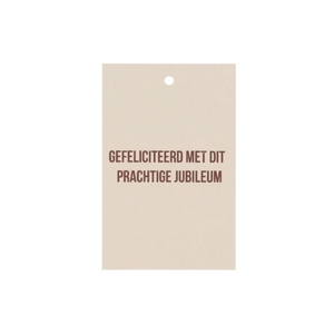 Gift Bouquet Card Gefeliciteerd Sand 6x9cm P/25