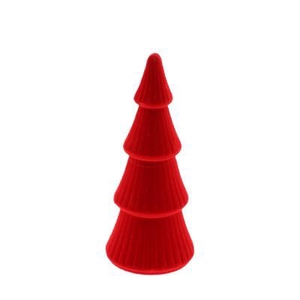 Kerst Deco boom flock d10*25cm