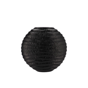 Inga Jada Black Oval Vase Wave 23x10x22cm