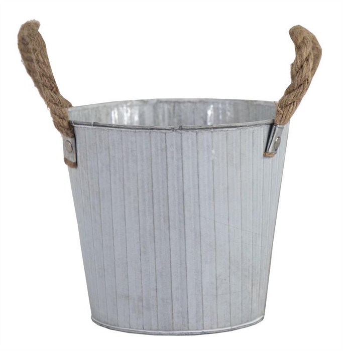 <h4>Bob Rope Planter Old White D25H22</h4>