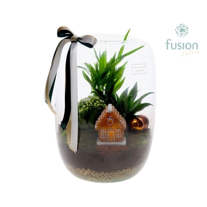 Green Bottle Isabella XLarge met Kerst Arrangement