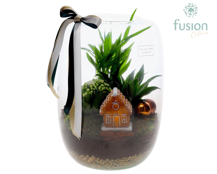 <h4>Green Bottle Isabella XLarge met Kerst Arrangement</h4>