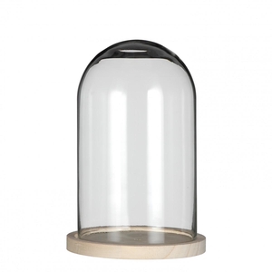 Glas Stolp Hout d12/14*21cm