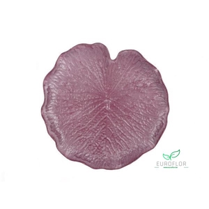 MELAMINE PLATE AUBERGINE LEAF H3.5 D31