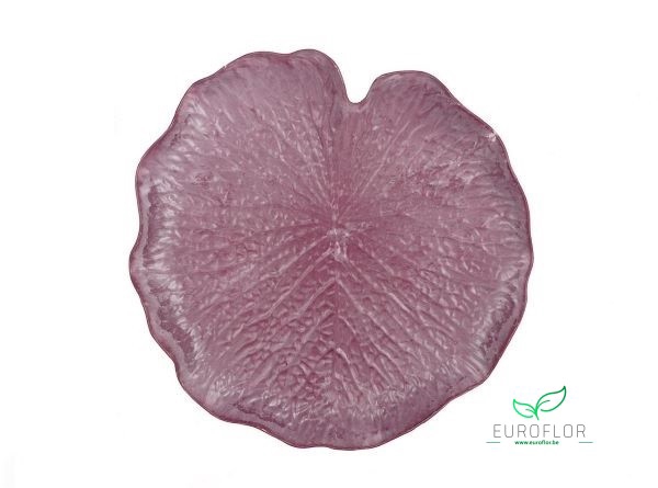 MELAMINE PLATE AUBERGINE LEAF H3.5 D31