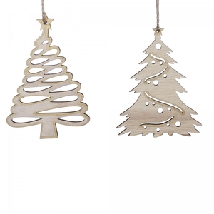 Christmas Hanging wood tree 10cm