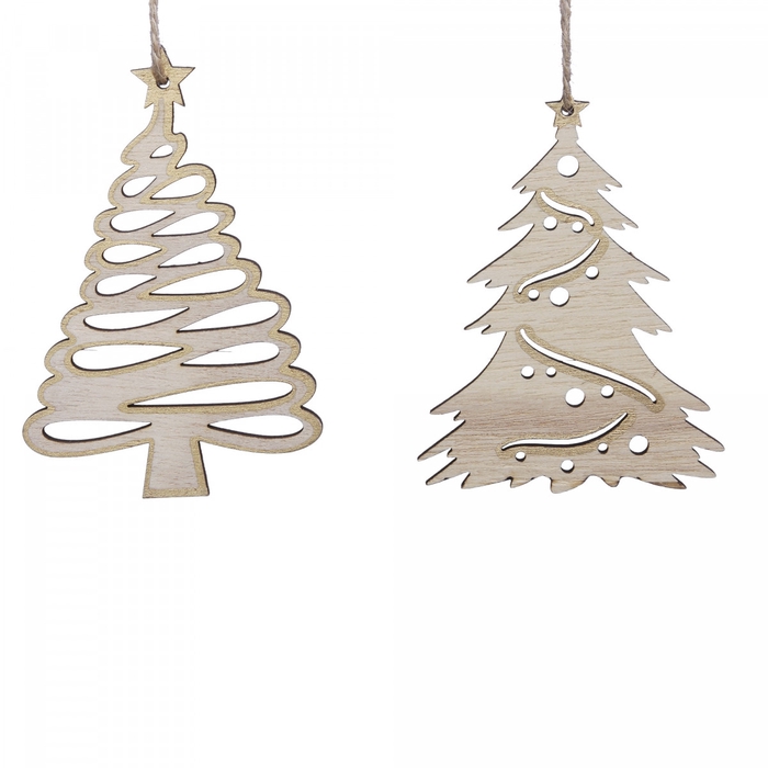 <h4>Christmas Hanging wood tree 10cm</h4>