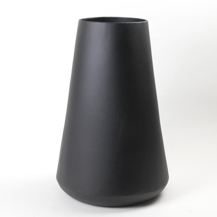 <h4>Vase Metal Black Texture Ø16x2</h4>