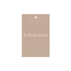 Gift Bouquet Card Ik Denk Aan Je Sand 6x9cm P/25