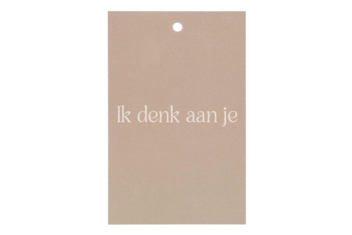 <h4>Gift Bouquet Card Ik Denk Aan Je Sand 6x9cm P/25</h4>