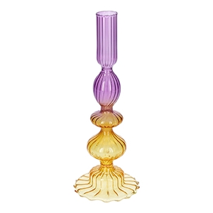 DF02-721061200 - Candle holder Aviance8 d2.5/8.4xh22.2 purple/yellow