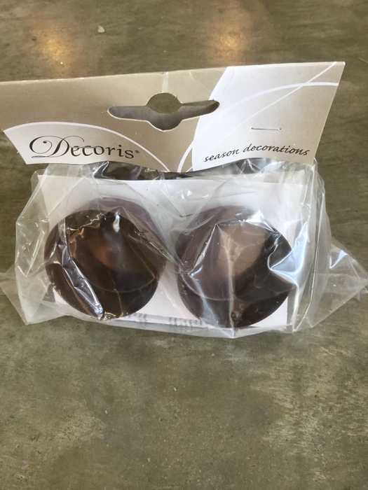 THEELICHTHOUDER IJZER PIN BRUIN ANTIEK D4,2X7,5CM