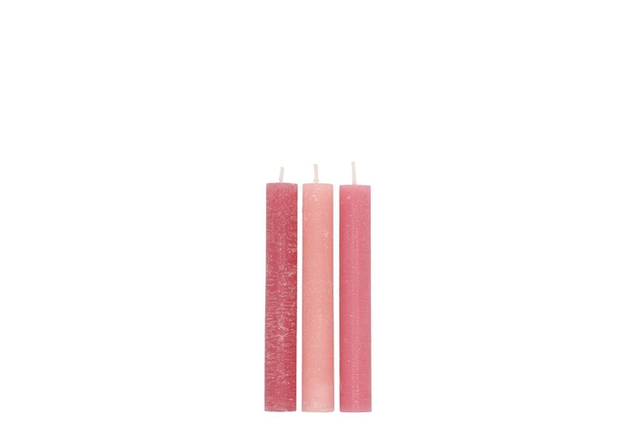 Candle Frosty Taper Sweets Pink Mix 2x15cm