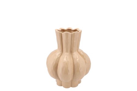 <h4>Garlic Sand Low Vase 16x19cm Nm</h4>