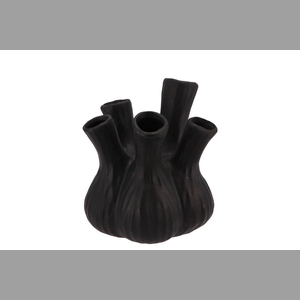 Aglio Matt Black Vase 17x20cm