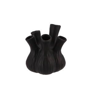Aglio Matt Black Vase 17x20cm