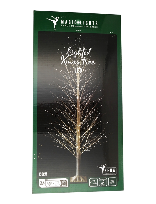 DF12-PT-19315 - Tree 150cm white 900led btn