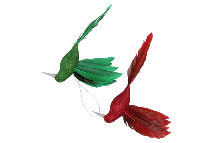 <h4>Deco Shine Bird Humming Traditional 16cm Ass</h4>