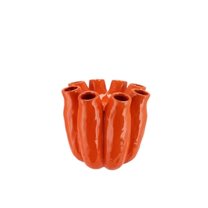 Luna Orange Tube Vase 16x16cm Nm