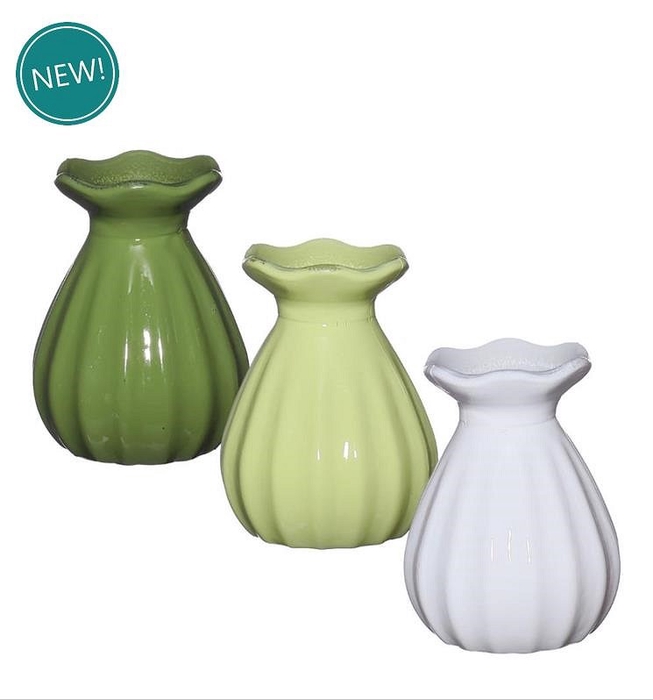 BOTTLE FLEUR H9 D7 GREEN ASS. 12PCS (4X3PCS)