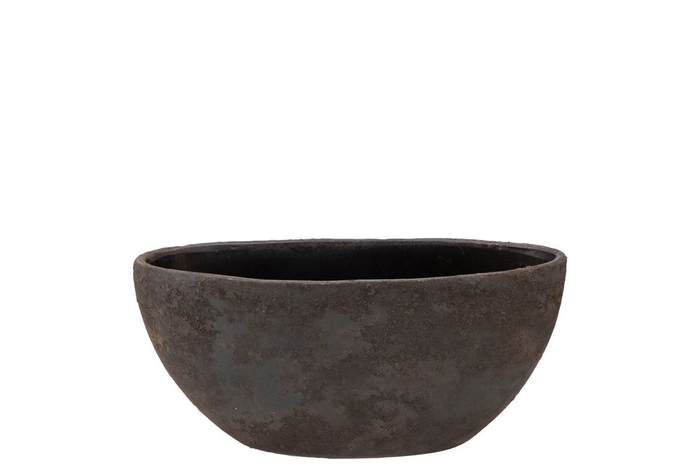 <h4>Batu Grey Oval Bowl 37x15x18cm</h4>