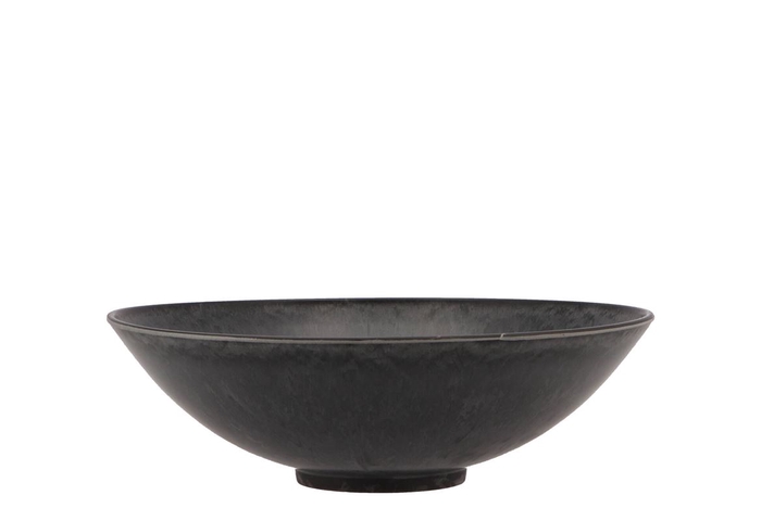 Melamine Grey Bowl Round 19x6cm