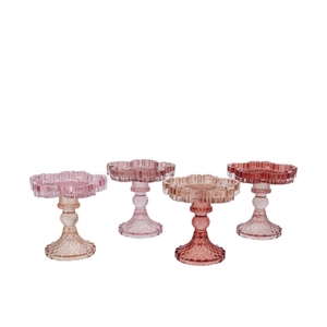 Bicolore Old Pink T-light Bloom Clear Ass 12x12cm